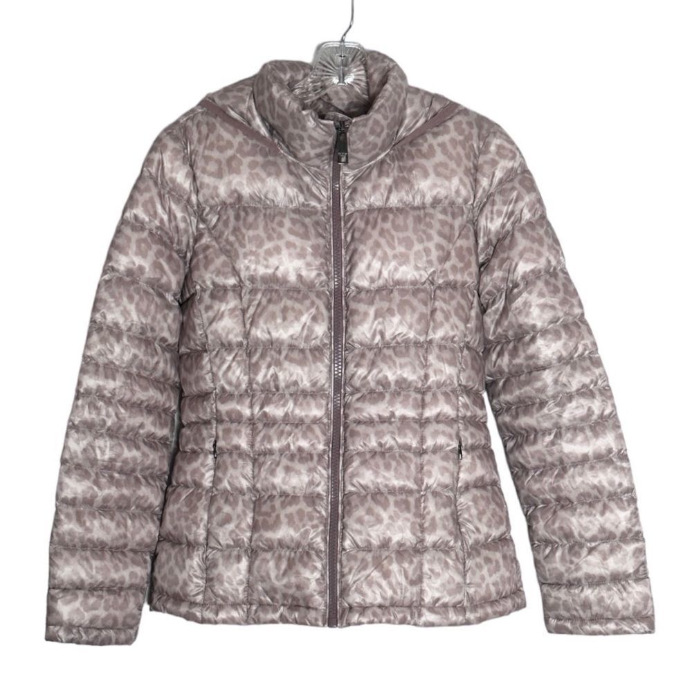 Calvin Klein Packable Down Filled Leopard Mauve H… - image 1
